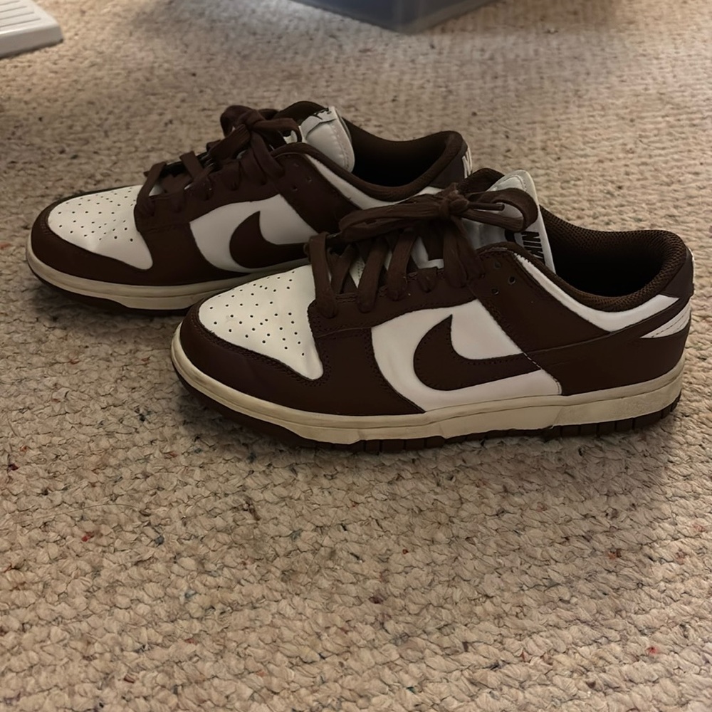 Chocolate Brown and White Nikes